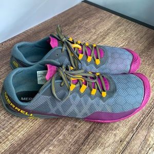 Merrell Vapor Glove 3 Turbulence Purple Grey 10.5 EUC